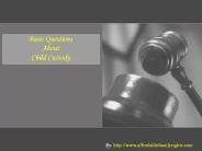 Few Basic Questions about Child Custody