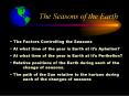 The Seasons of the Earth PowerPoint PPT Presentation