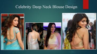 deep Neck Blouse for Sarees