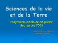 Sciences de la vie et de la Terre PowerPoint PPT Presentation