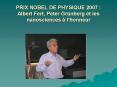 PRIX NOBEL DE PHYSIQUE 2007 : Albert Fert, Peter Gr PowerPoint PPT Presentation