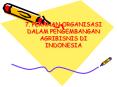 7. PERANAN ORGANISASI DALAM PENGEMBANGAN AGRIBISNIS DI INDONESIA PowerPoint PPT Presentation