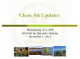 Clean Air Updates PowerPoint PPT Presentation