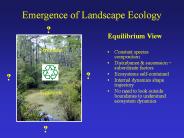 Emergence of Landscape Ecology