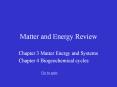 Matter and Energy Review PowerPoint PPT Presentation