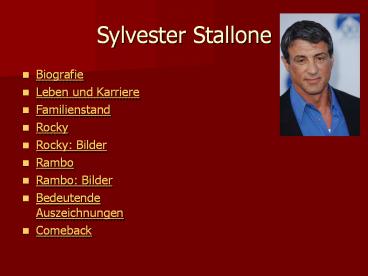 Sylvester Stallone