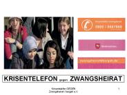 KRISENTELEFON gegen ZWANGSHEIRAT