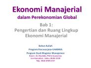 Ekonomi Manajerial dalam Perekonomian Global