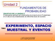 ESPACIO MUESTRAL  Y EVENTOS