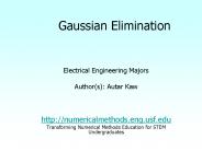 Gaussian Elimination