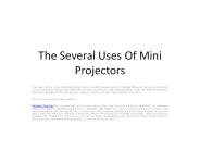 The Several Uses Of Mini Projectors