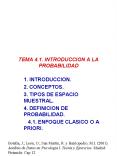 TEMA 4.1. INTRODUCCION A LA PROBABILIDAD PowerPoint PPT Presentation