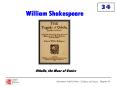 William Shakespeare PowerPoint PPT Presentation