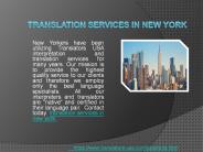 Translation Services In New York