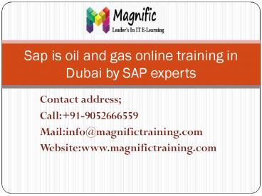 sap is oil and gas online training in USA by dubai experts