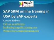 sap srm online training in USA by SAp experts
