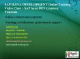 SAP HANA DEVELOPMENT Online Training - Video Class - SAP hana DEV Course@Tutorials PowerPoint PPT Presentation