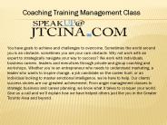 Coaching Training Management Class