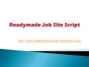Readymade Jobsite Script