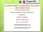 Sap-HANA ADMIN Training Online Classes-free demo classes in uk