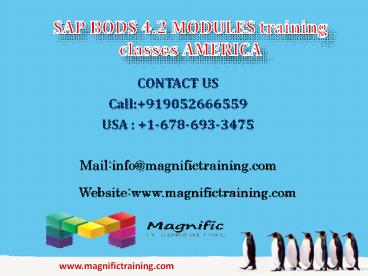 SAP BODS 4.2 MODULES training classes AMERICA