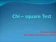 Chi – square Test