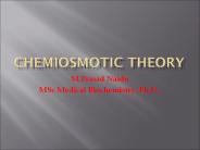 Chemiosmotic Theory