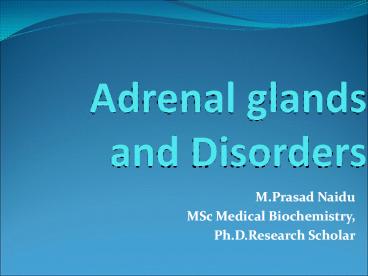 Disorders of Adrenals