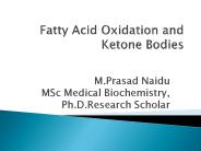 Fatty acid oxidation & ketone bodies
