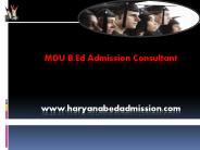 MDU B.Ed Counseling