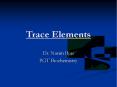 Trace Elements PowerPoint PPT Presentation