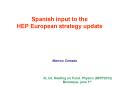 Spanish input to the HEP European strategy update PowerPoint PPT Presentation
