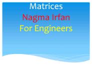 Matrix for Engineers and mathematicians by NAGMA IRFAN