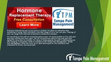 Chronic pain management