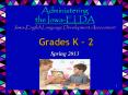 Administering the Iowa-ELDA Iowa-English Language Development Assessment  Grades K  PowerPoint PPT Presentation