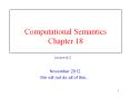 Computational Semantics Chapter 18 PowerPoint PPT Presentation