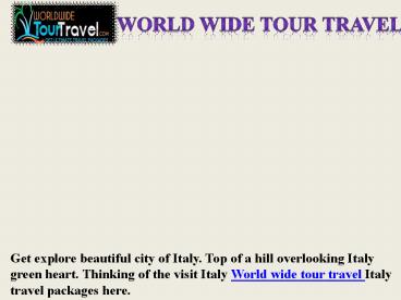 World Wide Tour Travel