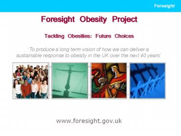 UK Foresight: Intelligent Infrastructure Systems Project
