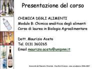 Presentazione del corso