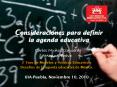 Consideraciones para definir la agenda educativa PowerPoint PPT Presentation