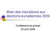 Bilan des inscriptions aux  PowerPoint PPT Presentation