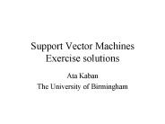 Support Vector Machines Exercise solutions