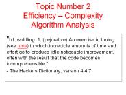 Topic Number 2 Efficiency 