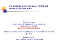 Le langage 