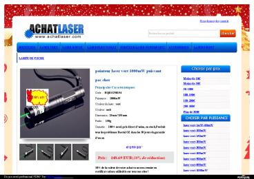 pointeur laser vert 1000mW