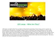 LED Lamps – What Are They?