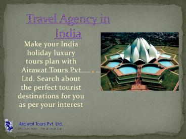 Travel Agency in India