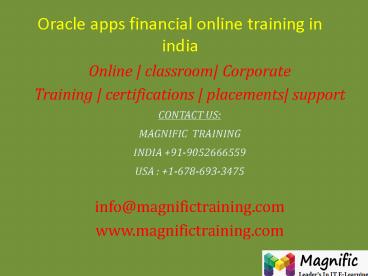 oracle apps financial online training in india