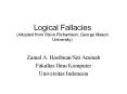 Logical Fallacies (Adopted from Steve Richardson, George Mason University) PowerPoint PPT Presentation