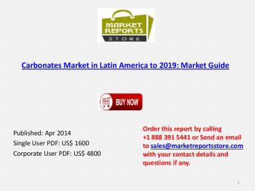 2019 Carbonates Market in Latin America